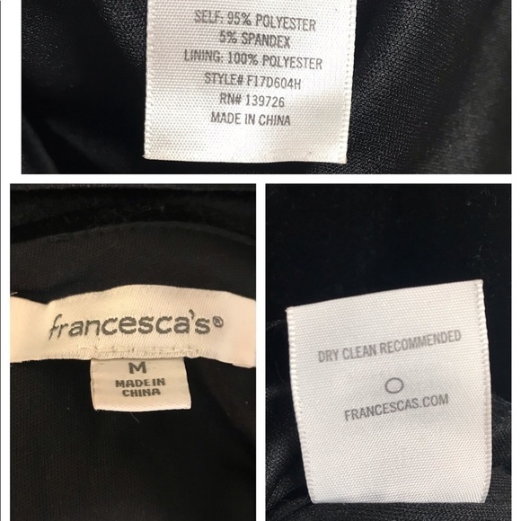 FRANCESCA'S Kyleigh Black Embroidered Velvet Sleeveless Short Dress - Picture 8 of 8